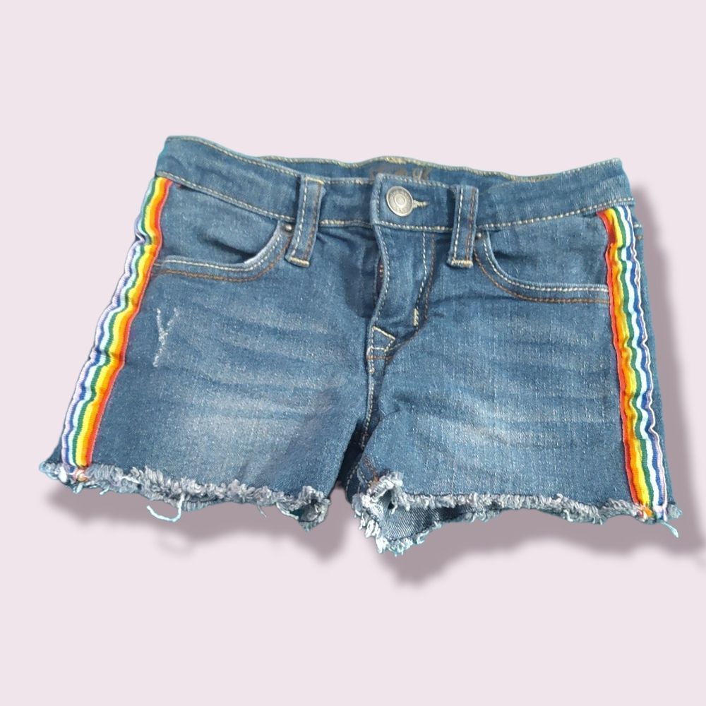 Studio Y - Girls Size 5 - Rainbow - Distressed - Shorts